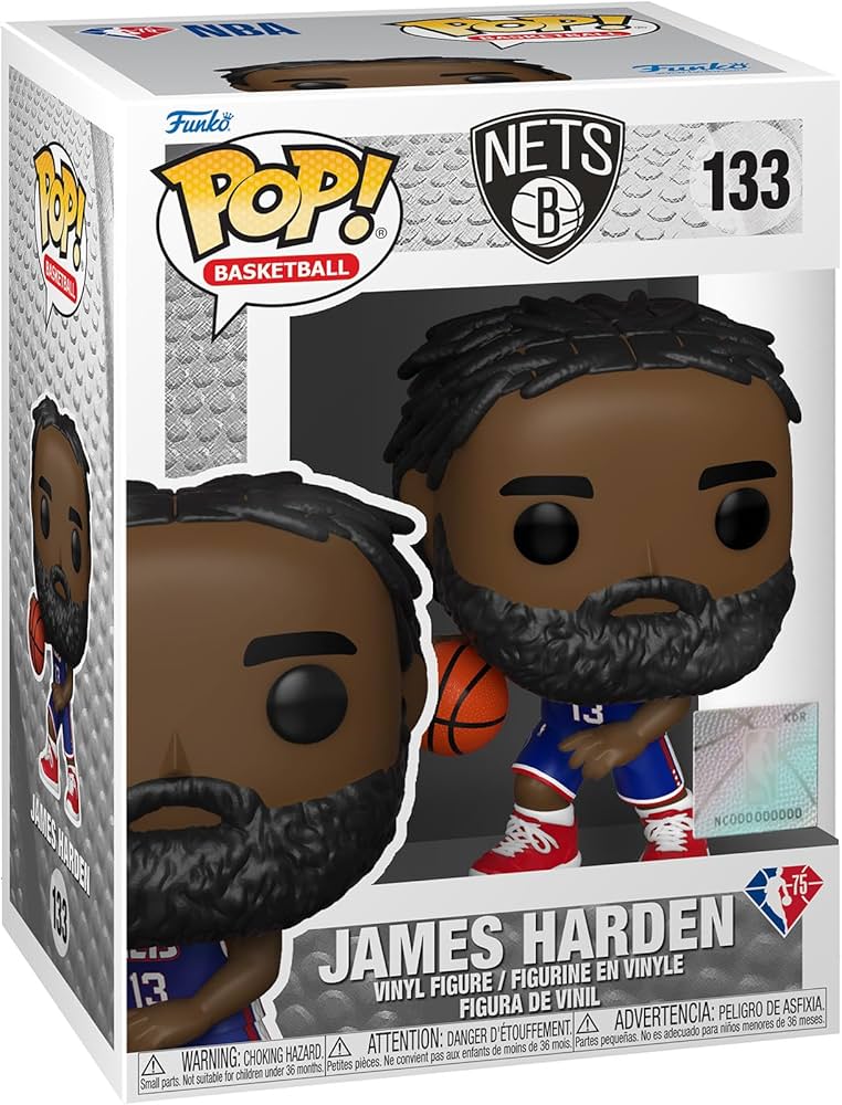 Pop! Basketball: NBA Brooklyn Nets James Harden (City Edition 2021) Vinyl Figure