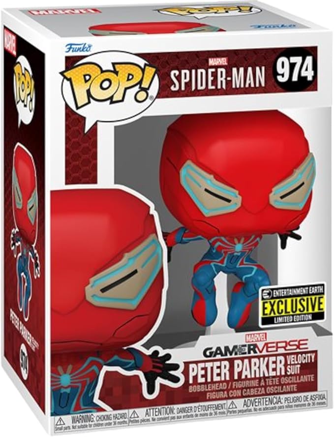 Pop! Marvel Gameverse Spider-Man 2 Peter Parker Velocity Suit Entertainment Earth Exclusive Vinyl Figure