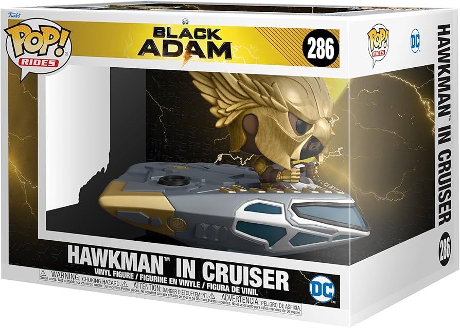 Pop! Rides: DC Black Adam Hawkman in Cruiser Super Deluxe Vinyl Figure