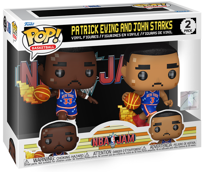 Pop! Basketball: NBA Jam Patrick Ewing and John Starks 2-Pack Vinyl Figures