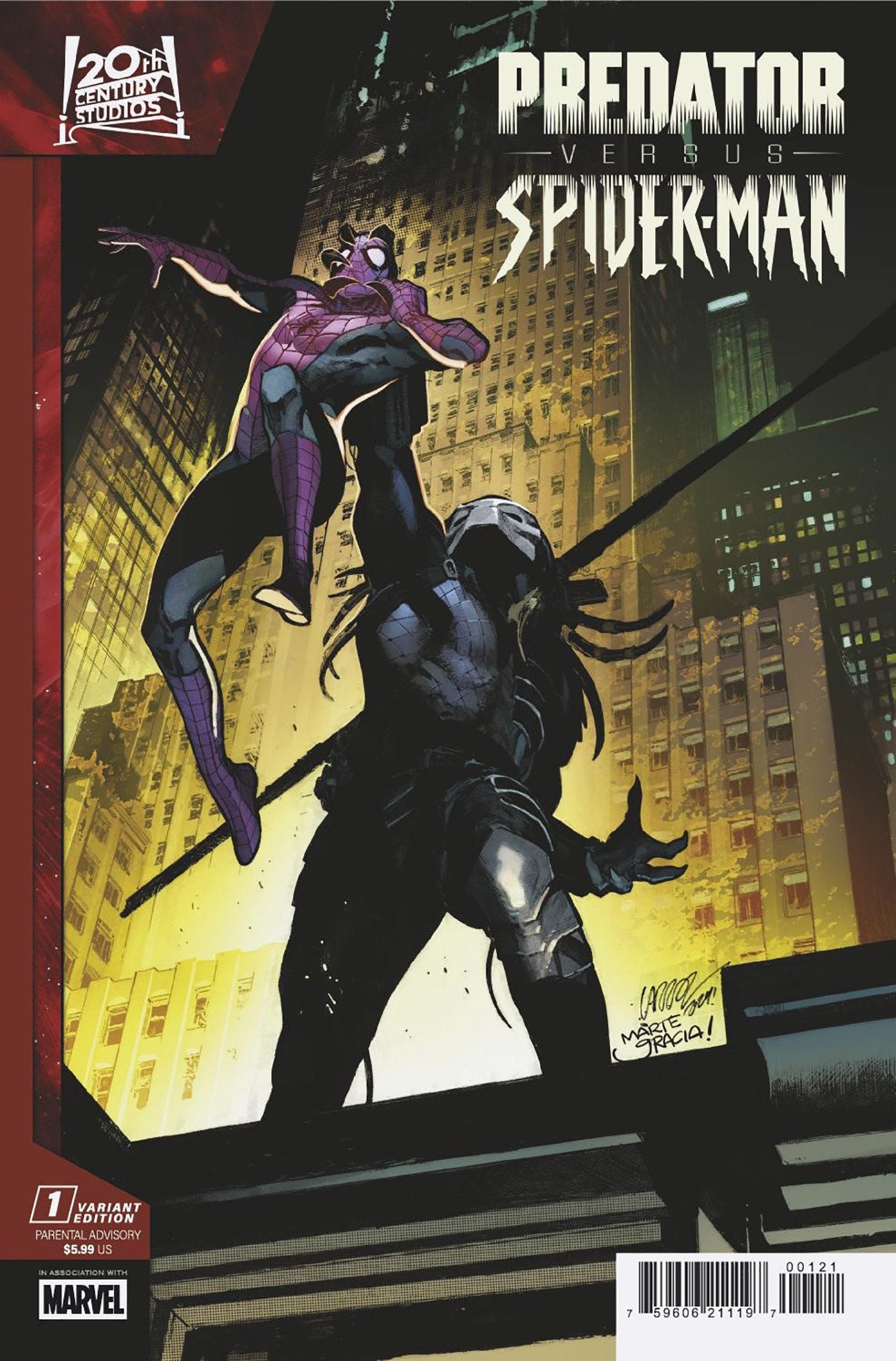 Predator vs. Spider-Man #1 Pepe Larraz Promo Art Variant