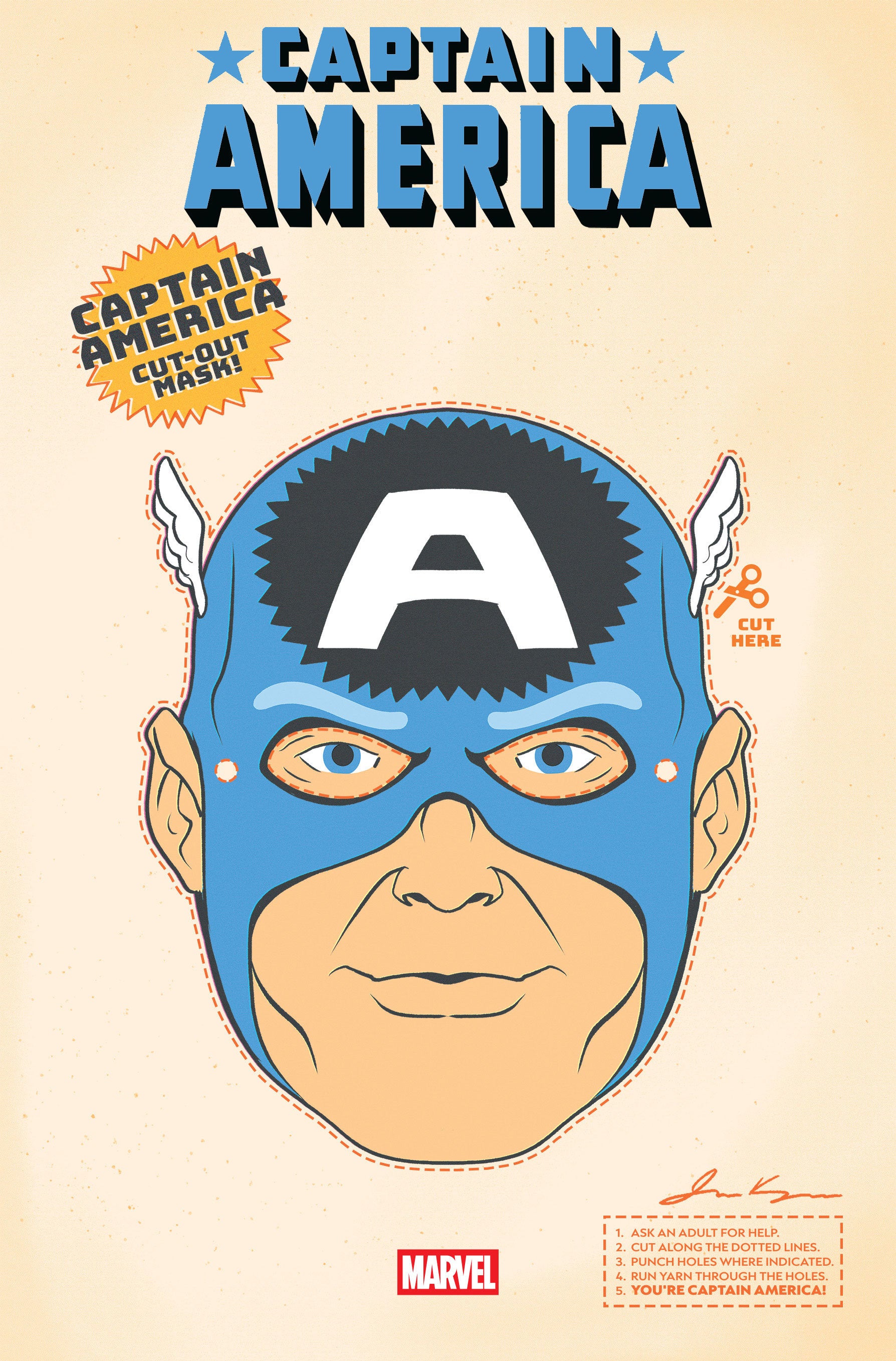 Captain America #3 Retro Halloween Mask Variant