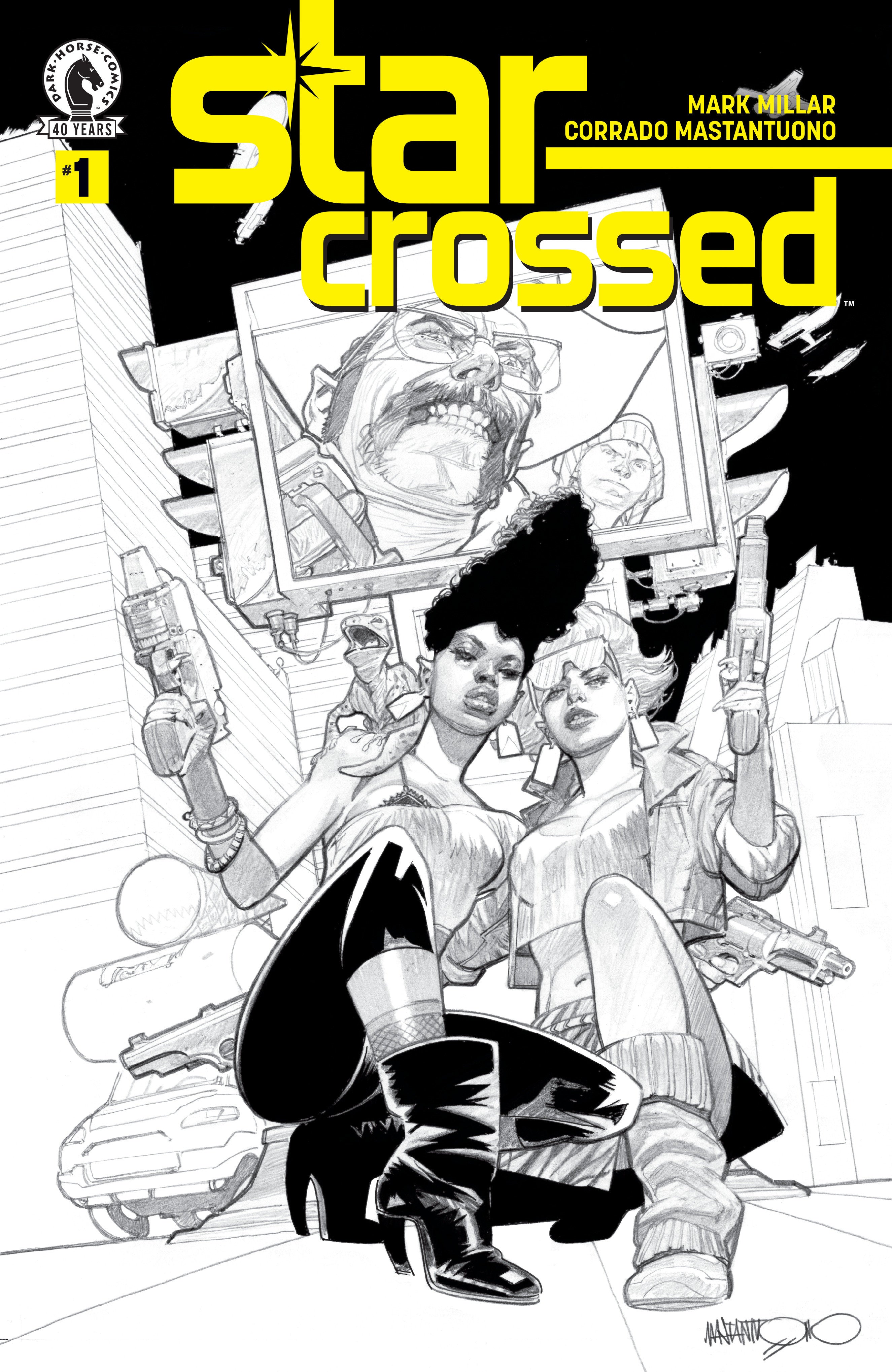 Star Crossed #1 Cover B Corrado Mastantuono Black & White Variant