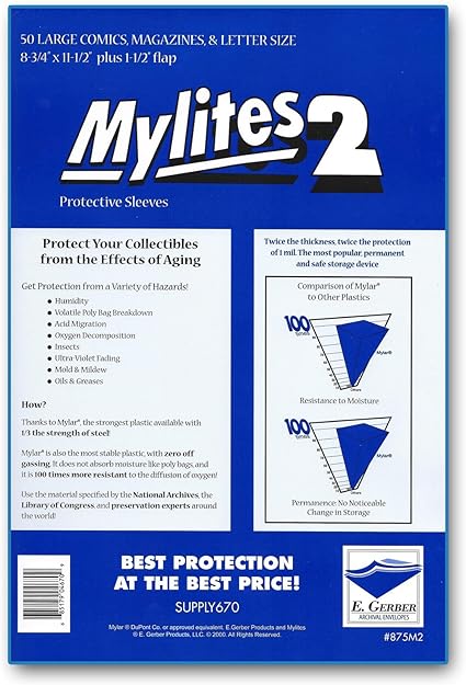 Mylites 2 50 Large Comics, Magazines & Letter Size