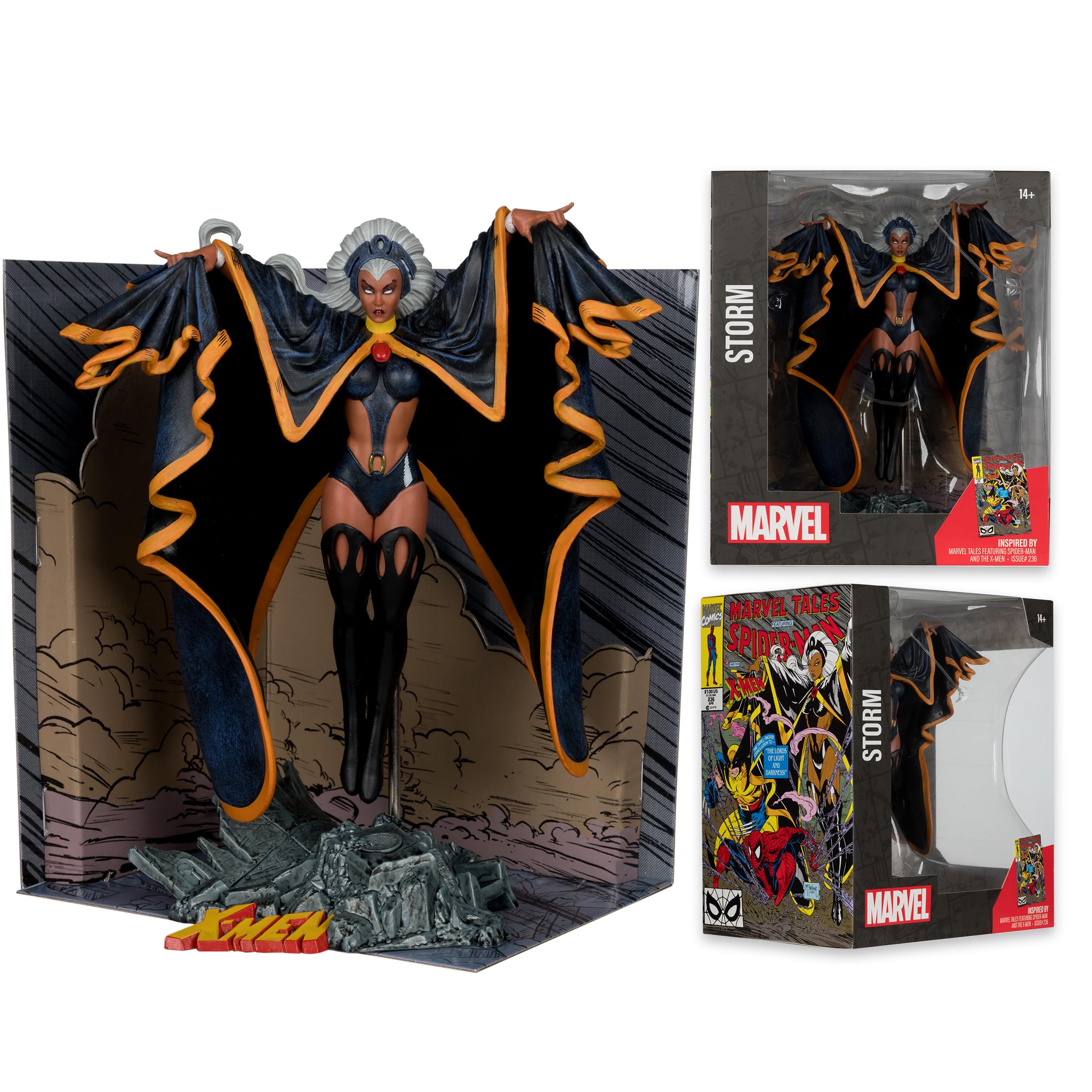 Storm 1:10th Scale Collectible With Scene (Marvel Tales Featuring Spider-Man And The X-Men #236)