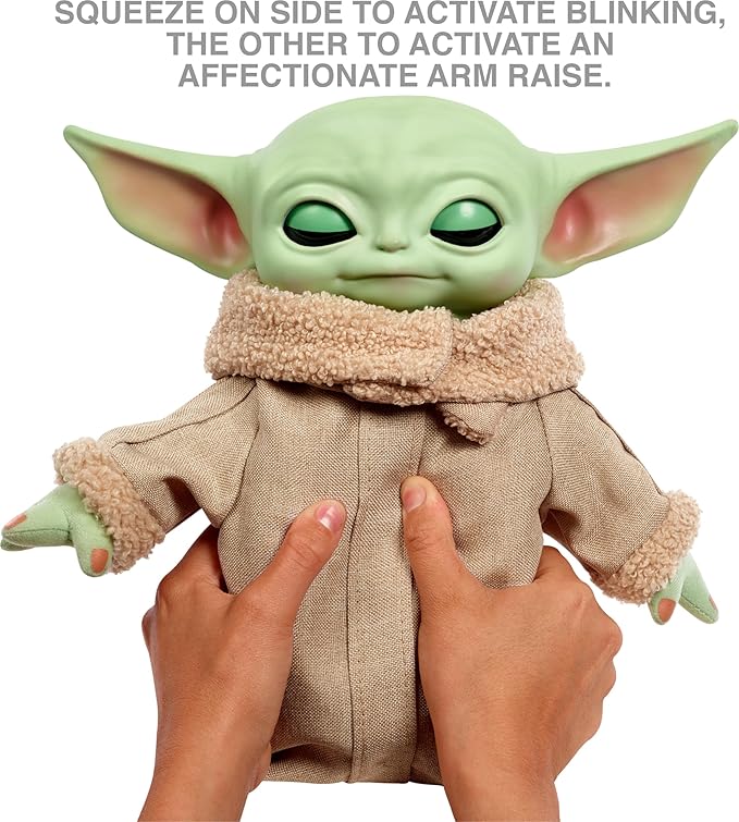 Mattel: Star Wars The Mandalorian Squeeze and Blink Grogu Plush Toy with Sound