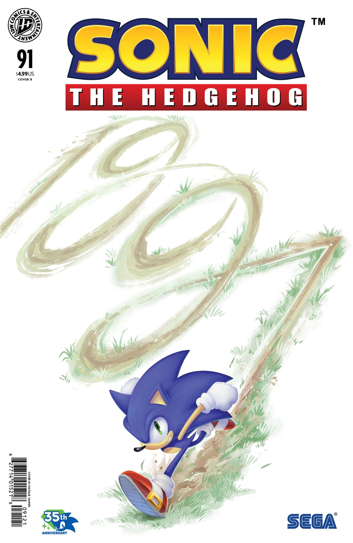 Sonic The Hedgehog #91 Cover B Natalie Haines Variant