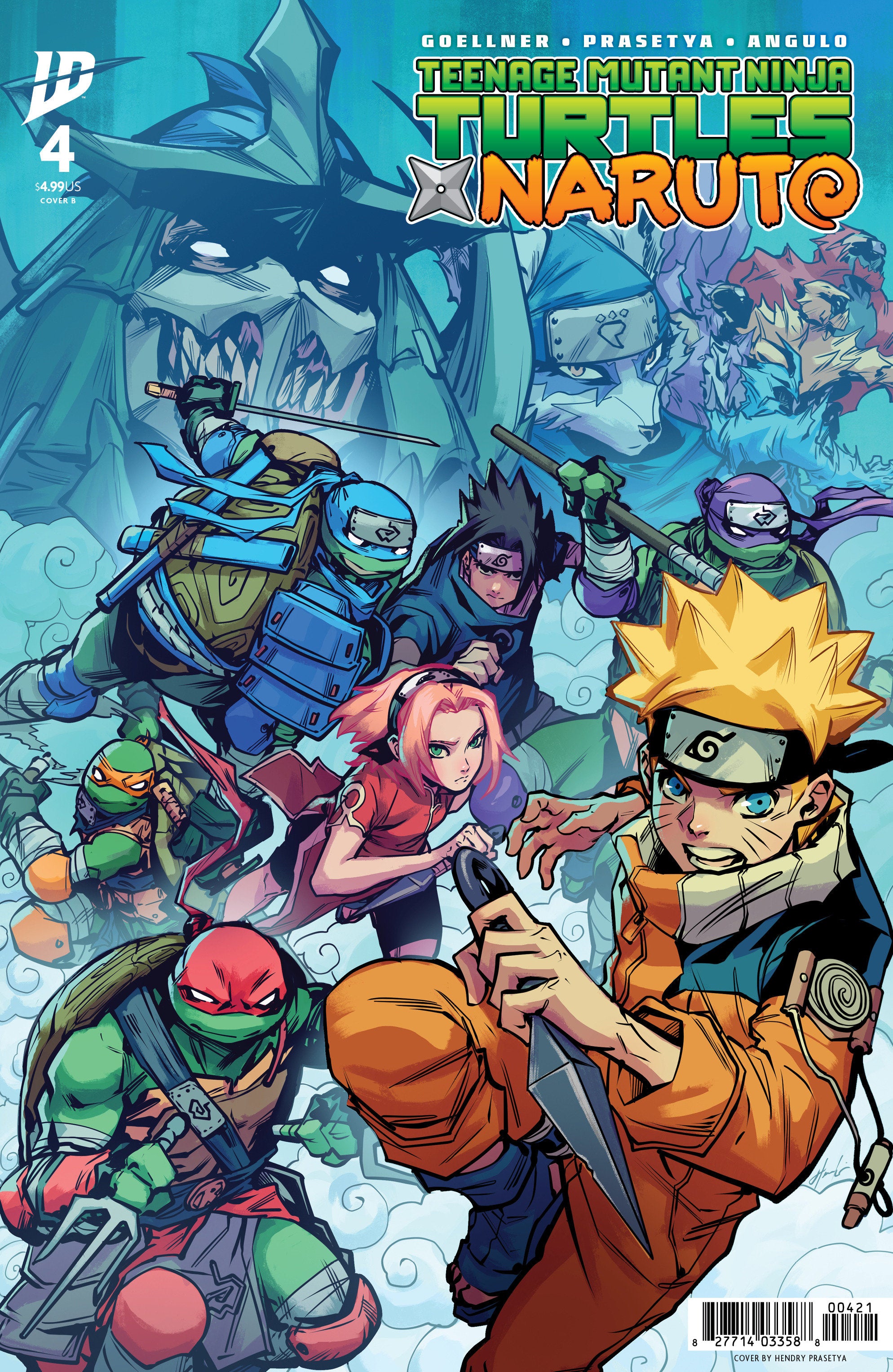 【入手困難】TMNT×NARUTO #4 アメコミ 3冊セット 激レア Teenage Mutant Ninja Turtles X Naruto #4 Variant B (Prasetya)