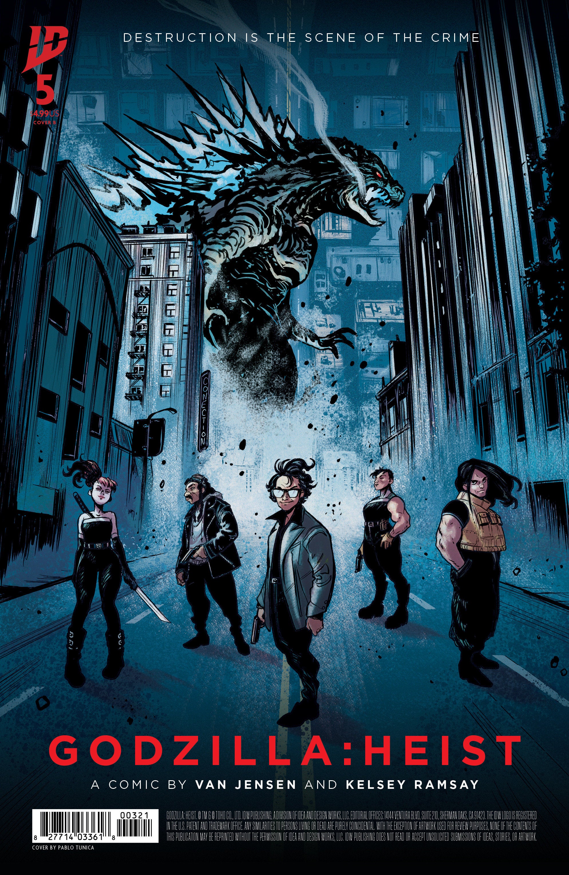 Godzilla: Heist #5 Variant B (Tunica Movie Poster Variant)