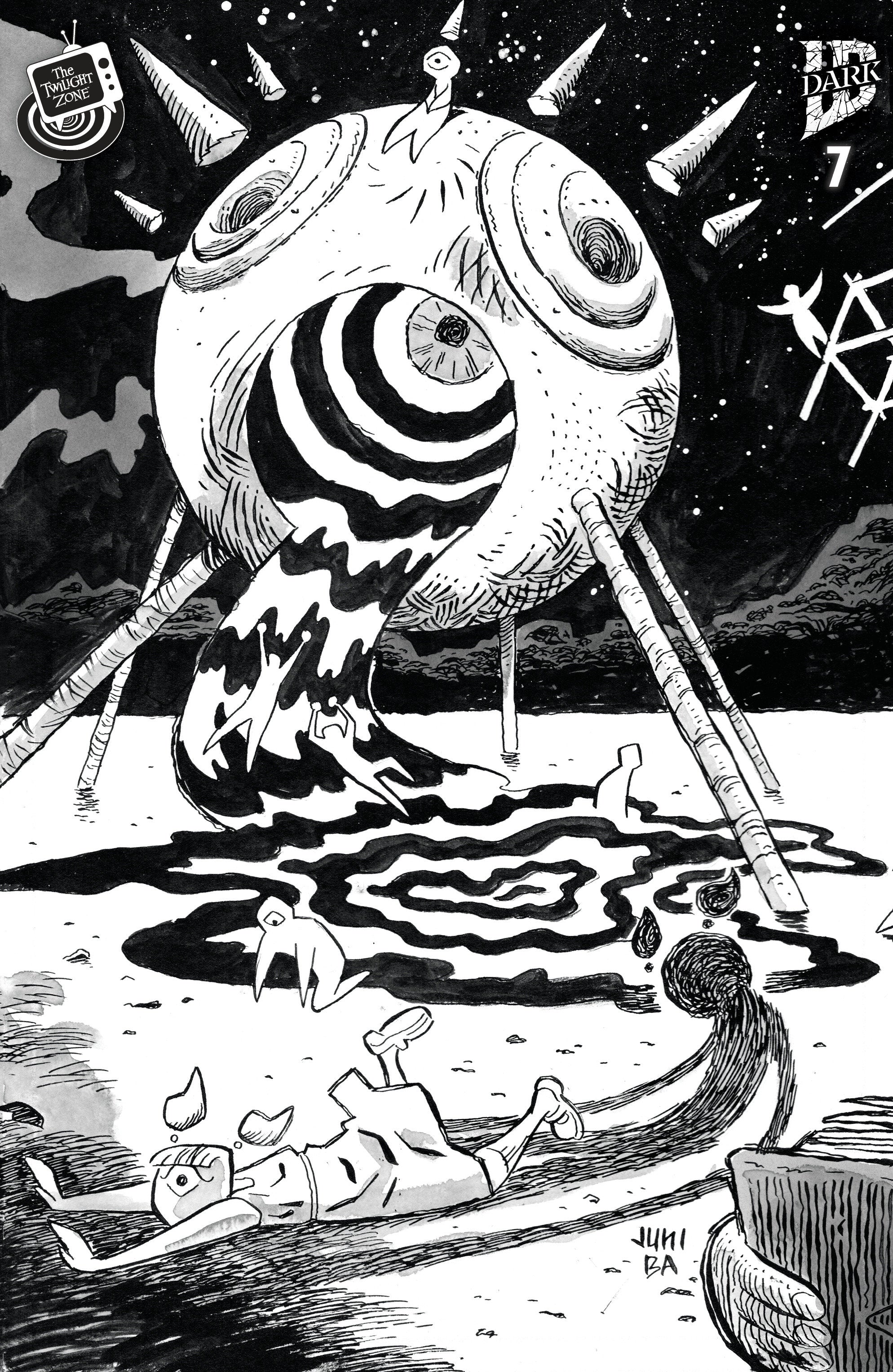 The Twilight Zone #7 Cover B Juni Ba Black & White Connecting Variant