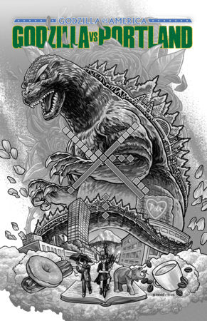 Godzilla vs. America: Portland Cover A Benjamin Dewey 2nd Print