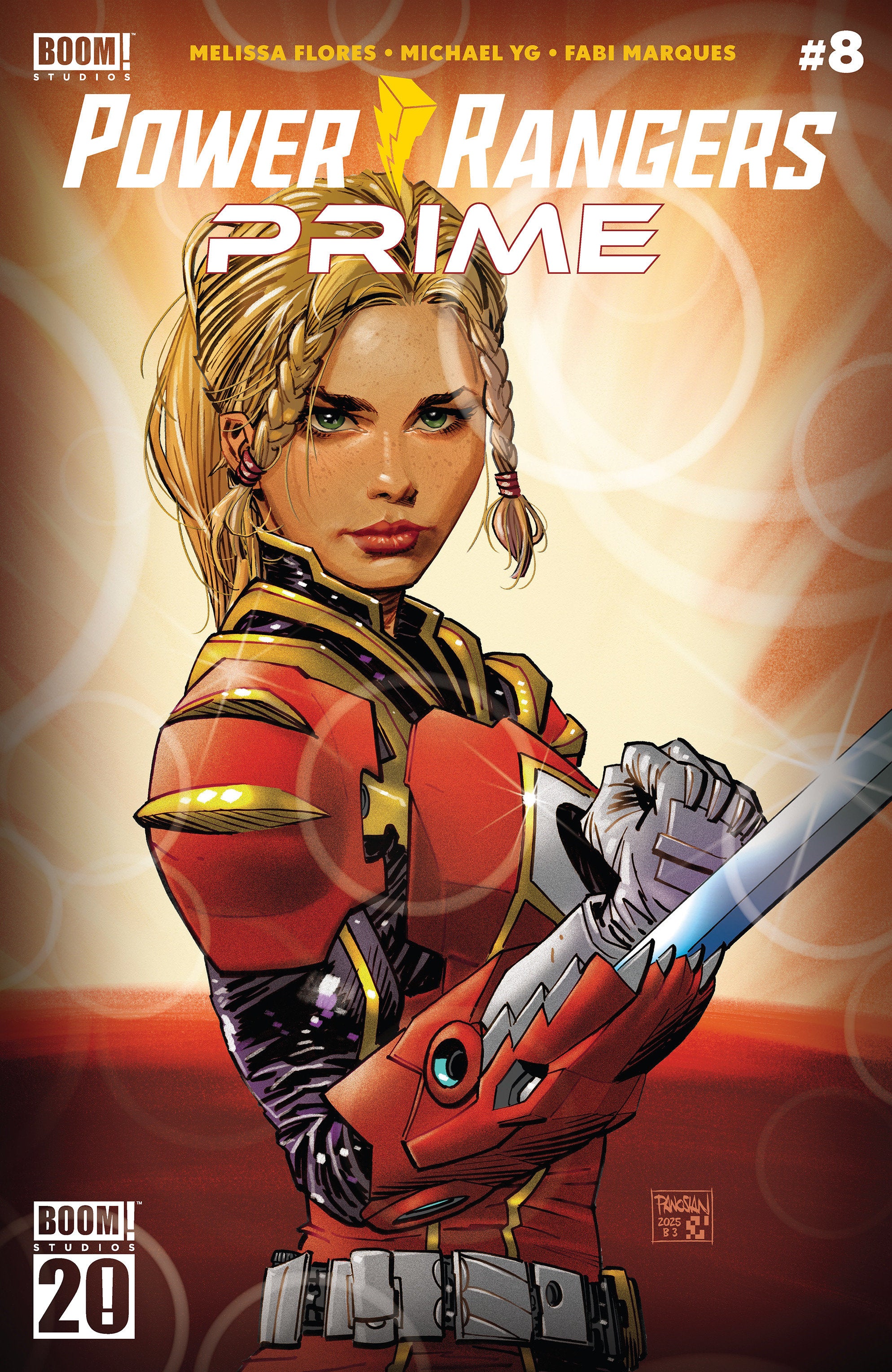 Power Rangers Prime #8 C Boom 20th Anniversary Variant (Dressed, Panosian)
