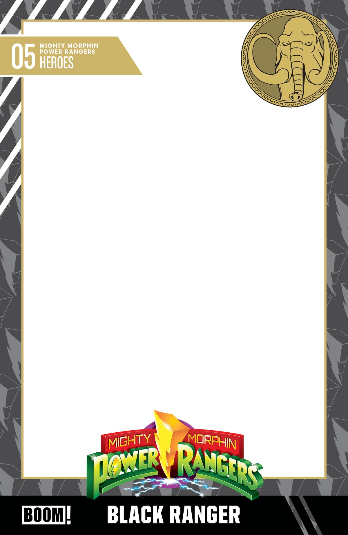 Mighty Morphin Power Rangers (2026) #5 Cover D Trading Card Blank Variant