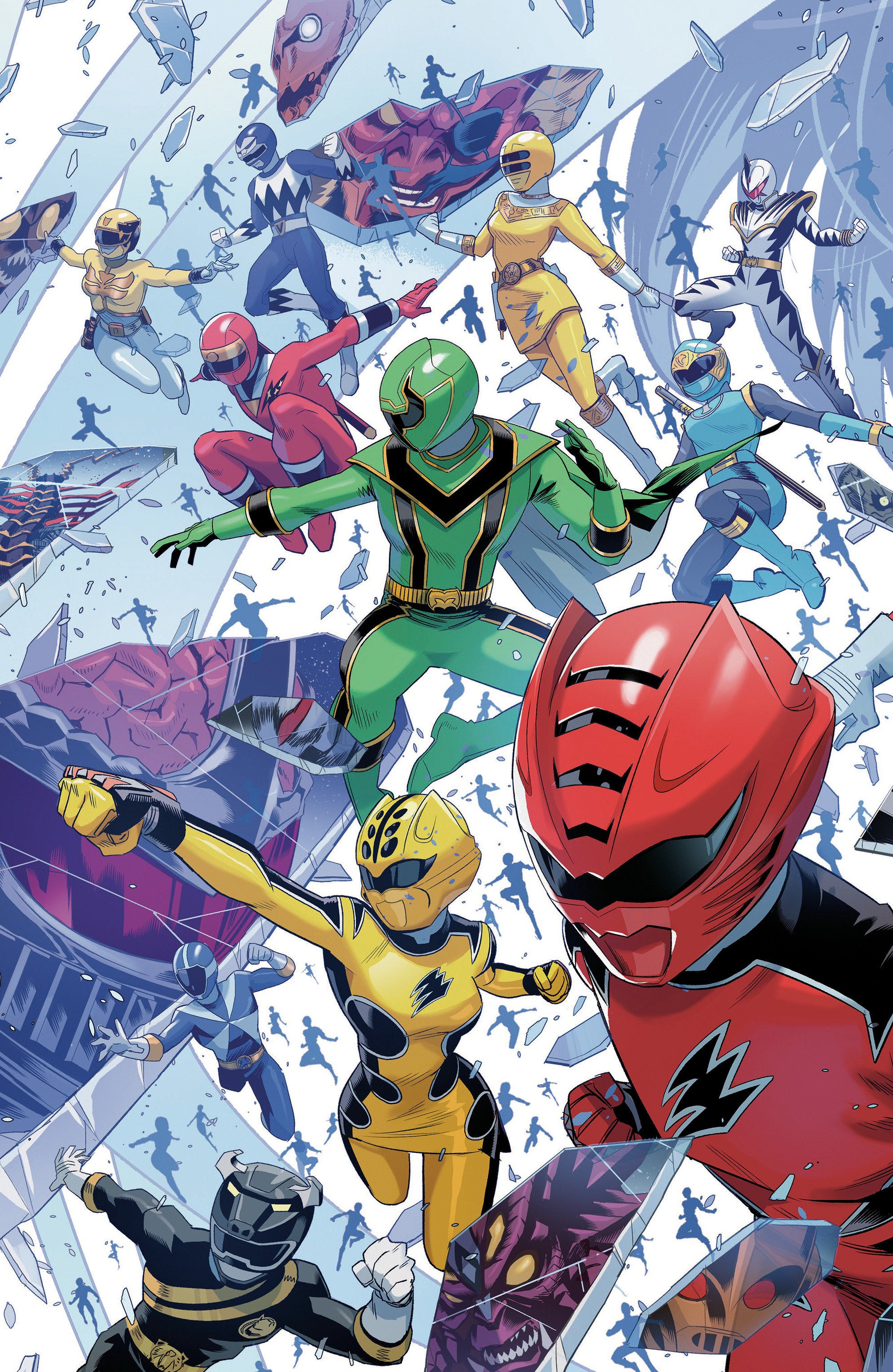 Power Rangers Unlimited #1 Cover C Alessio Zonno Every Ranger Ever Connecting Virgin Variant
