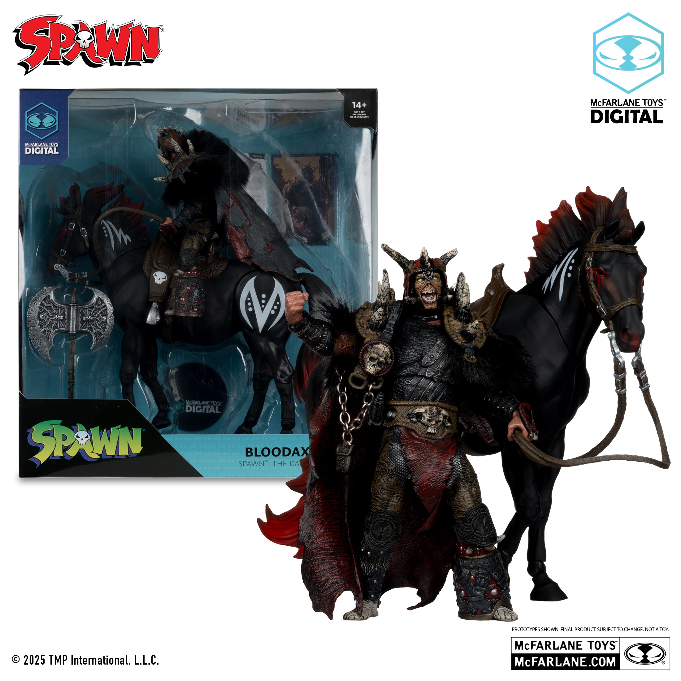 Bloodaxe with Horse (Spawn: The Dark Ages) 2-Pack with McFarlane Toys Digital Collectible
