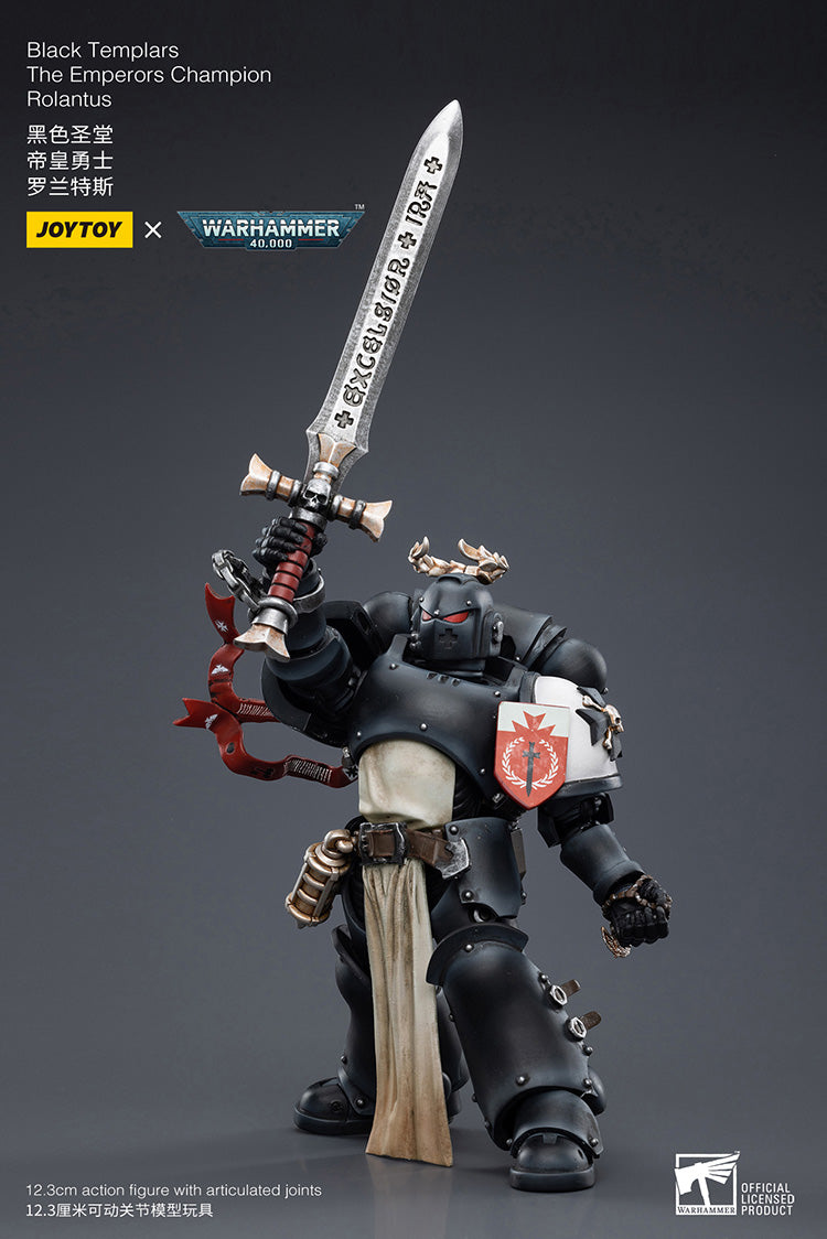 JOYTOY Warhammer 40K: Black Templars - Emperors Champion Rolantus Action Figure