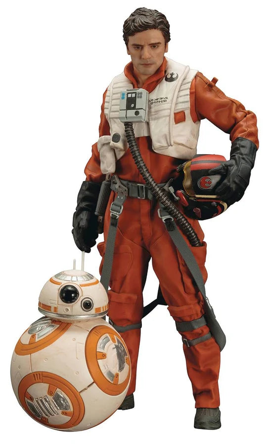 Star Wars E7 Poe Dameron & Bb 8 Artfx+ Statue 2 Pk
