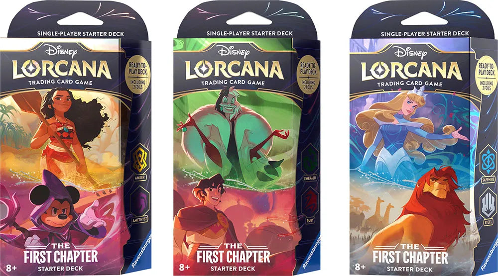 DISNEY LORCANA: THE FIRST CHAPTER - STARTER DECKS DISNEY LORCANA: THE FIRST CHAPTER - STARTER DECKS