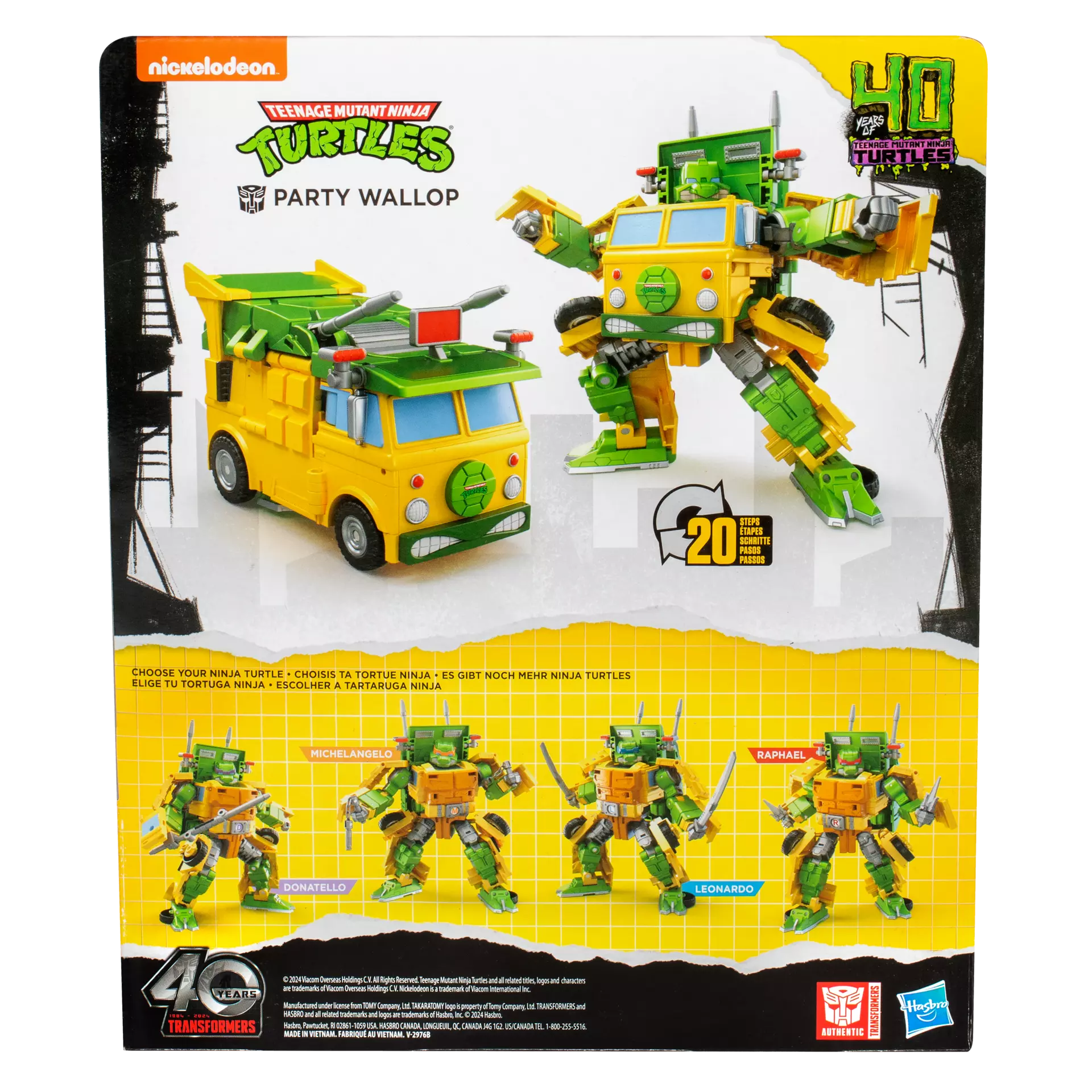 Transformers Collaborative Teenage Mutant Ninja Turtles x Transformers Party Wallop