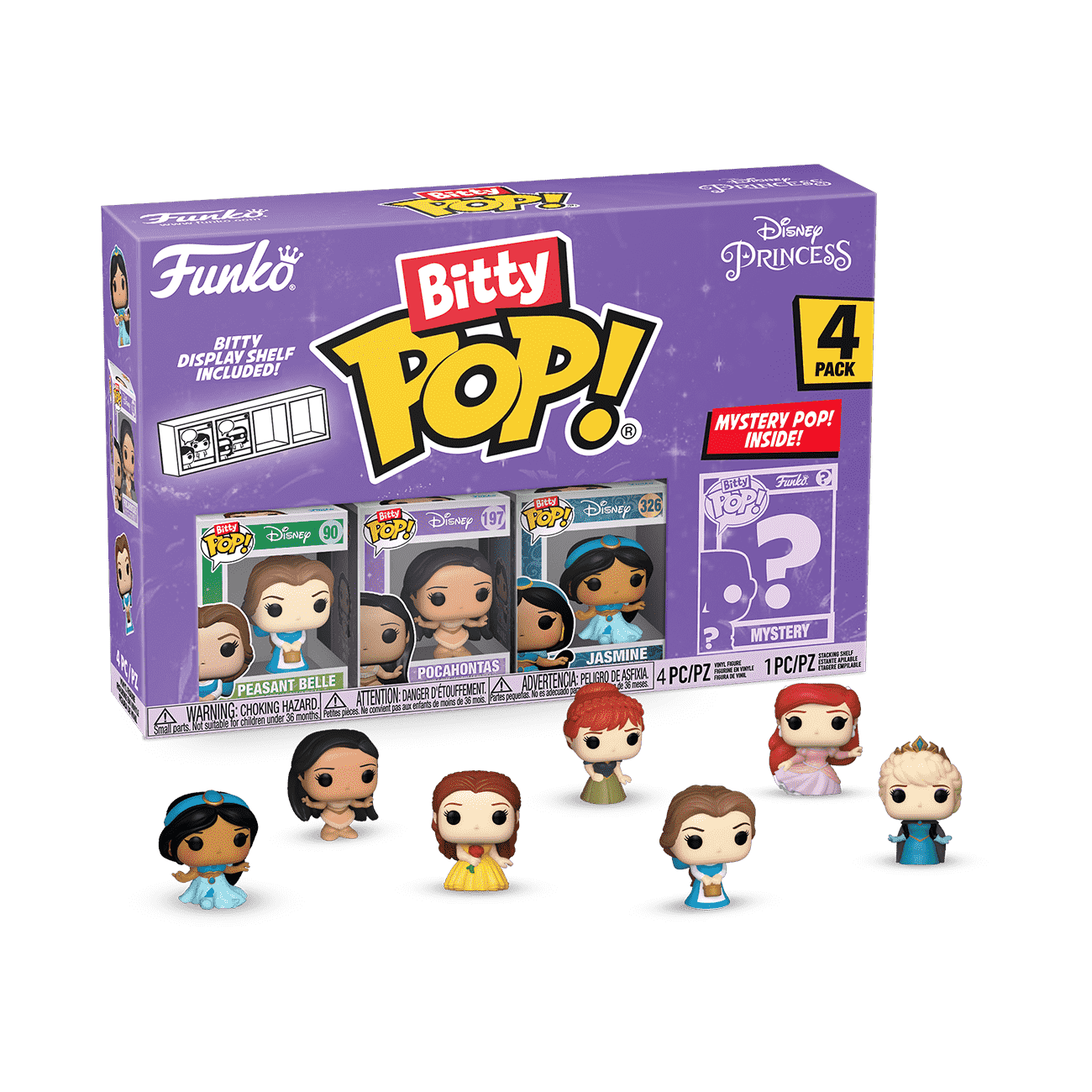 Bitty Pop! Disney Princess (Series 2) 4-Pack Vinyl Figure
