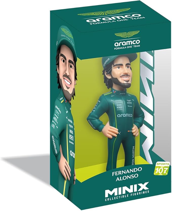 Minix: Sports #107 Formula 1 Aston Martin Fernando Alonso Collectible Figure