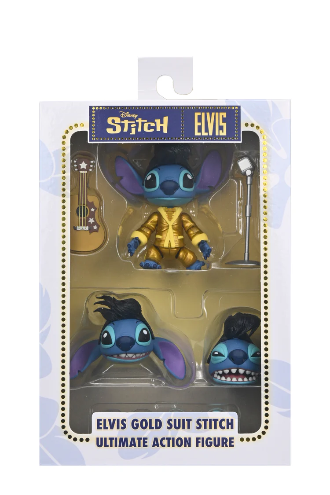 NECA: Disney Stitch Ultimate Gold Suit Elvis Stitch 7”in Action Figure