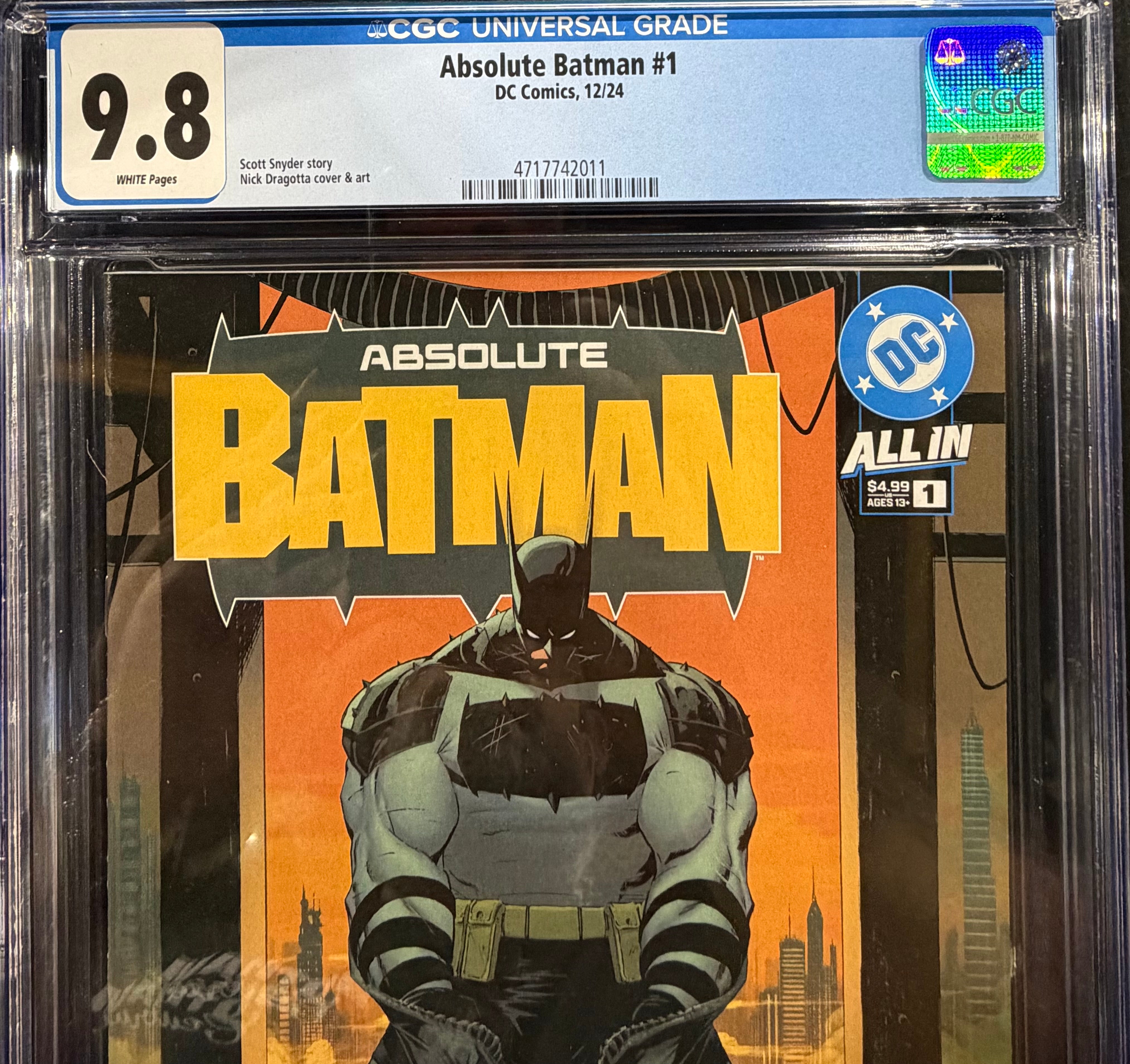 Absolute Batman #1 - CGC 9.8 White Pages