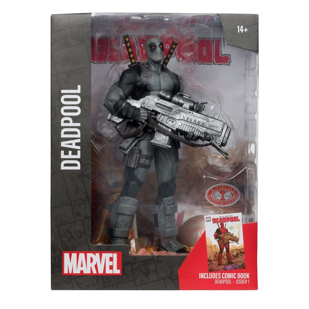 Deadpool 1:6th Scale Collectible with Scene & Comic (Deadpool #1) (Red Platinum)