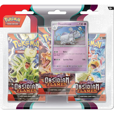 POKEMON - SCARLET AND VIOLET - OBSIDIAN FLAMES - 3 PACK BLISTER POKEMON - SCARLET AND VIOLET - OBSIDIAN FLAMES - 3 PACK BLISTER