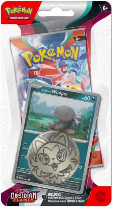 POKEMON - SCARLET AND VIOLET - OBSIDIAN FLAMES - CHECKLANE BLISTERS