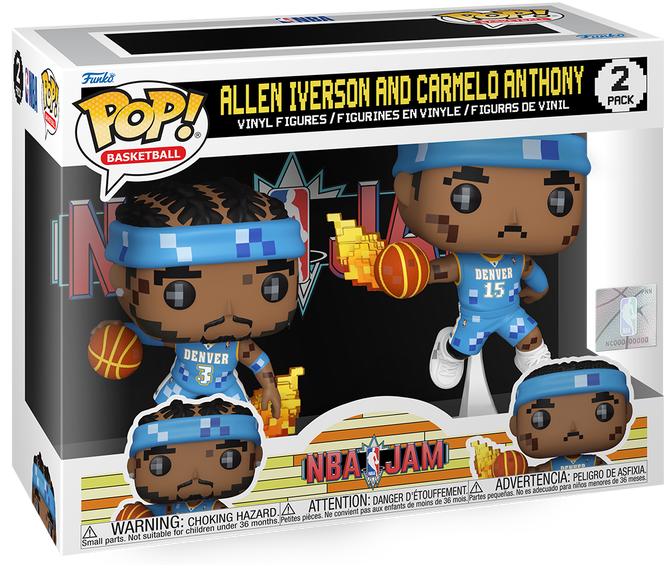 Pop! Basketball: NBA Jam Allen Iverson and Carmelo Anthony 2-Pack Viny