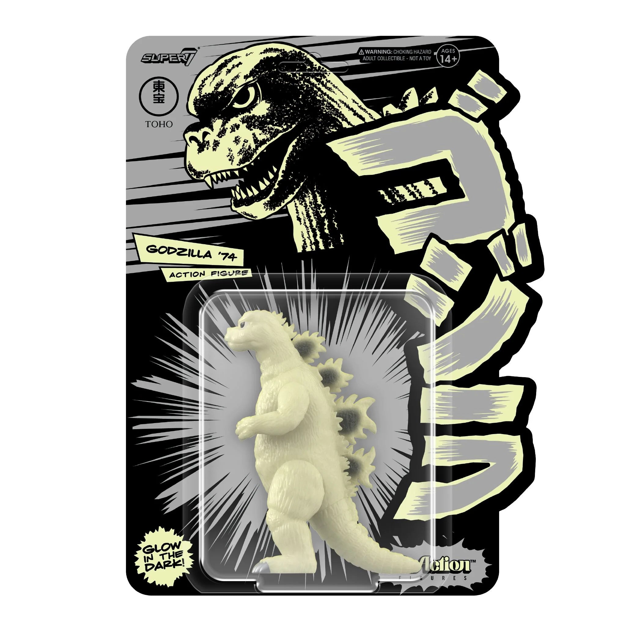 Toho ReAction Figures Wave 5 (Godzilla Day) Godzilla '74 (Glow)
