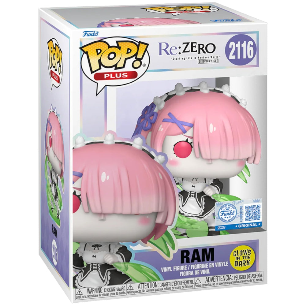 Pop! Plus Re:Zero Ram (Glow-in-the-Dark) Vinyl Figure