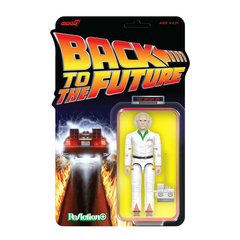 Super7 Reaction Back to the Future Doc Brown '85 Action Figure
