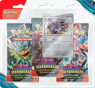 POKEMON - SCARLET AND VIOLET - TWILIGHT MASQUERADE - 3 PACK BLISTERS (PRE-ORDER)