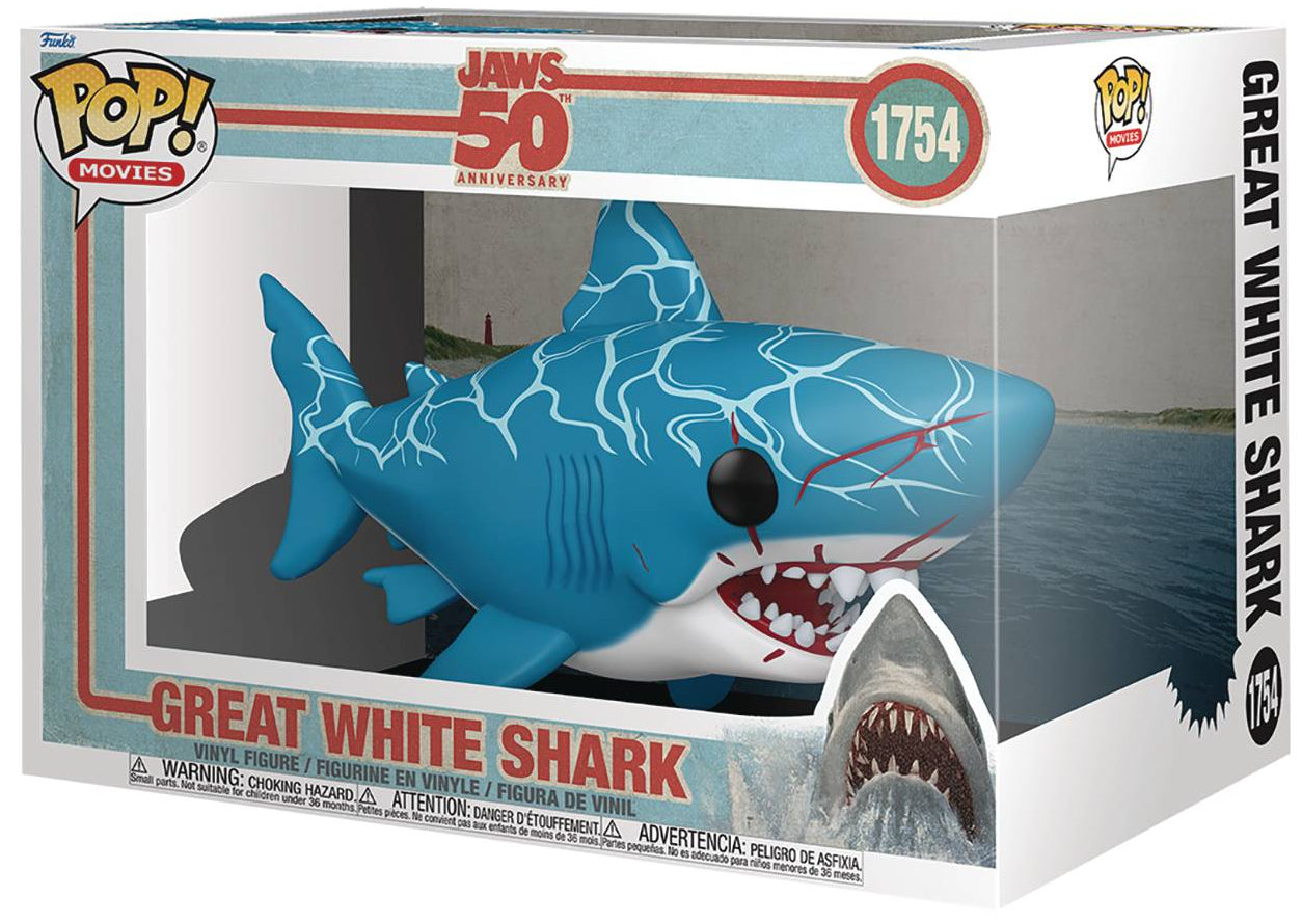 Pop! Movies: Jaws 50th Anniversary Great White Shark 6"in Vinyl Figure