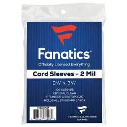 Fanatics - Card Sleeves - 100ct 2 5/8" x 3 5/8"