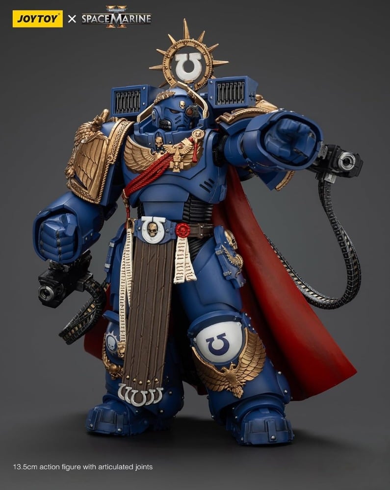 WARHAMMER 40K - JOYTOY - ULTRAMARINES - MARNEUS CALGAR, CHAPTER MASTER WITH MKX GRAVIS ARMOUR AND GAUNTLETS OF ULTRAMAR FIGURE