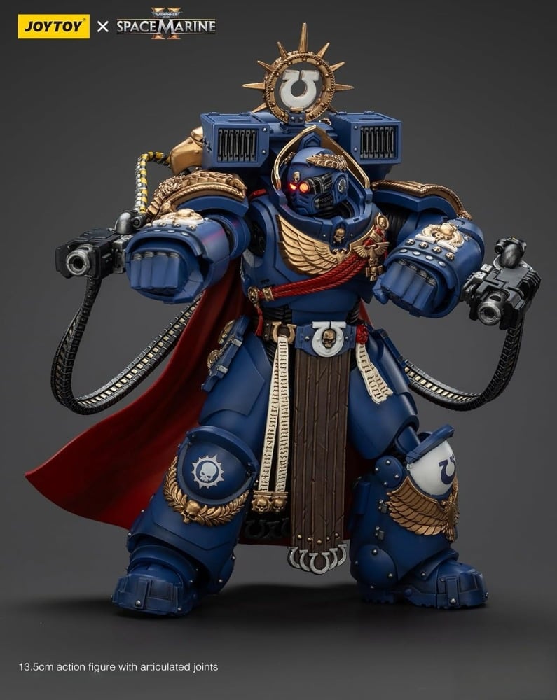 WARHAMMER 40K - JOYTOY - ULTRAMARINES - MARNEUS CALGAR, CHAPTER MASTER WITH MKX GRAVIS ARMOUR AND GAUNTLETS OF ULTRAMAR FIGURE