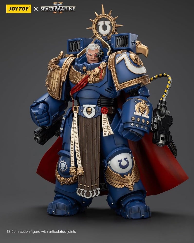 WARHAMMER 40K - JOYTOY - ULTRAMARINES - MARNEUS CALGAR, CHAPTER MASTER WITH MKX GRAVIS ARMOUR AND GAUNTLETS OF ULTRAMAR FIGURE