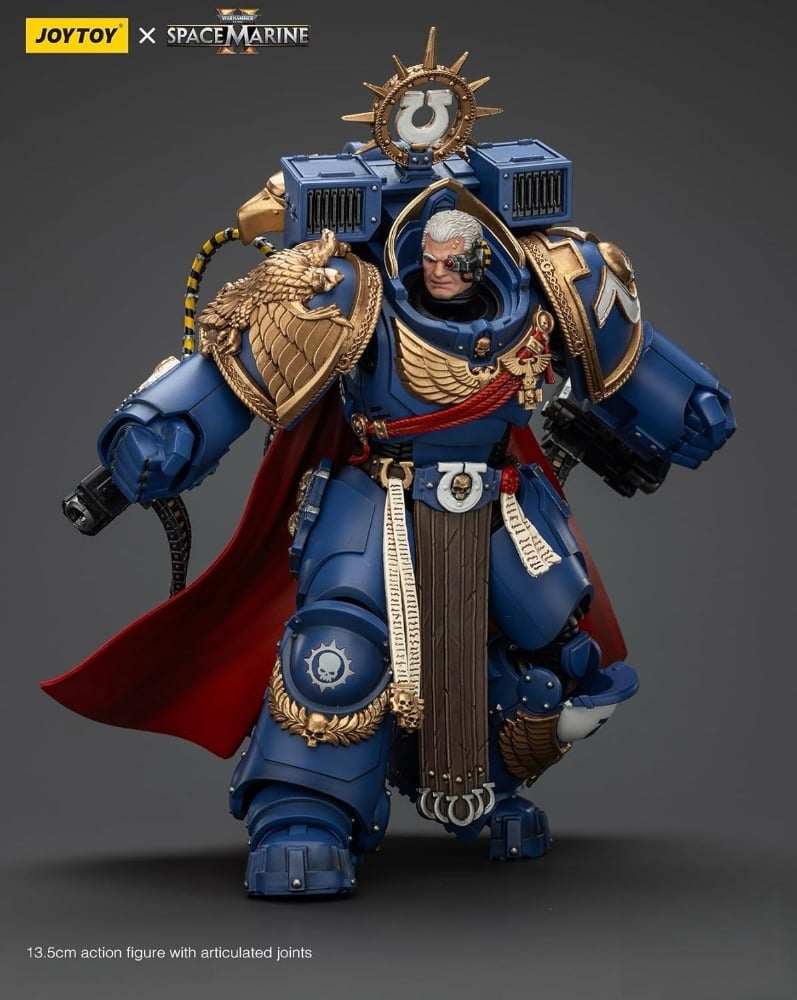 WARHAMMER 40K - JOYTOY - ULTRAMARINES - MARNEUS CALGAR, CHAPTER MASTER WITH MKX GRAVIS ARMOUR AND GAUNTLETS OF ULTRAMAR FIGURE