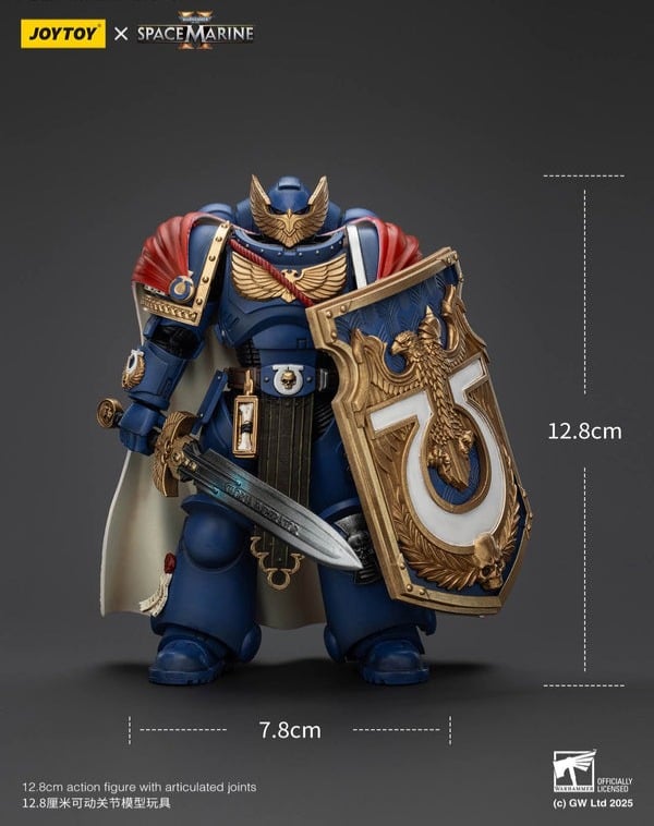 WARHAMMER 40K - JOYTOY - ULTRAMARINES - VICTRIX HONOUR GUARD WITH STORM SHIELD AND POWER SWORD FIGURE