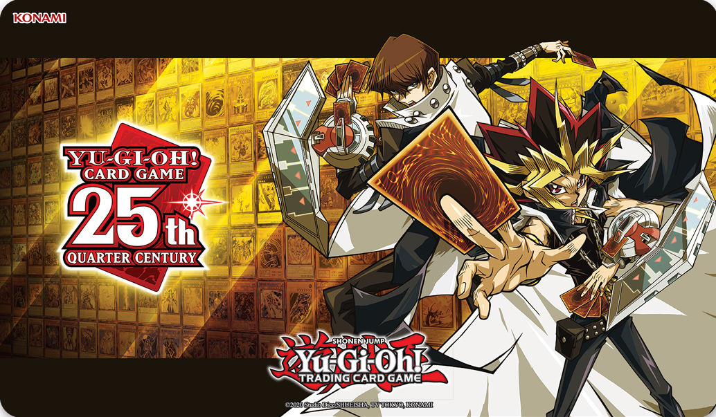 YUGIOH - YUGI AND KAIBA QUARTER CENTURY - PLAYMAT YUGIOH - YUGI AND KAIBA QUARTER CENTURY - PLAYMAT