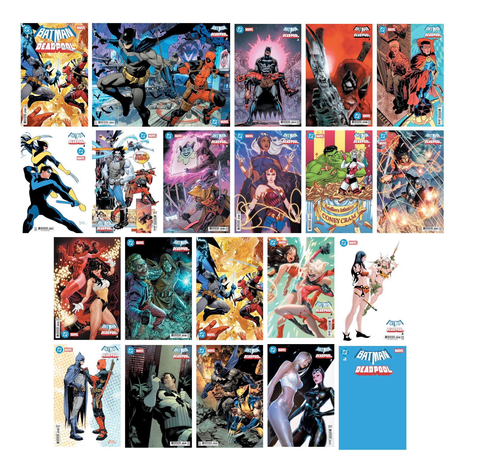 DC/MARVEL: BATMAN/DEADPOOL #1 ONE SHOT - 21 COVER BUNDLE