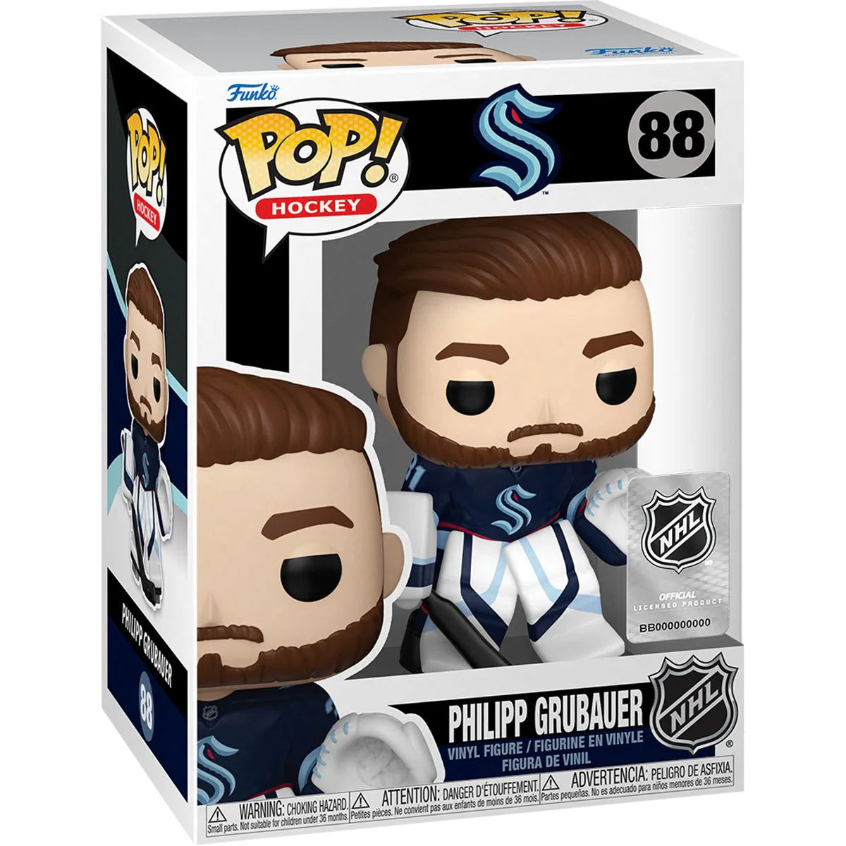 Pop! Hockey: NHL Seattle Kraken Philipp Grubauer (Home) Vinyl Figure