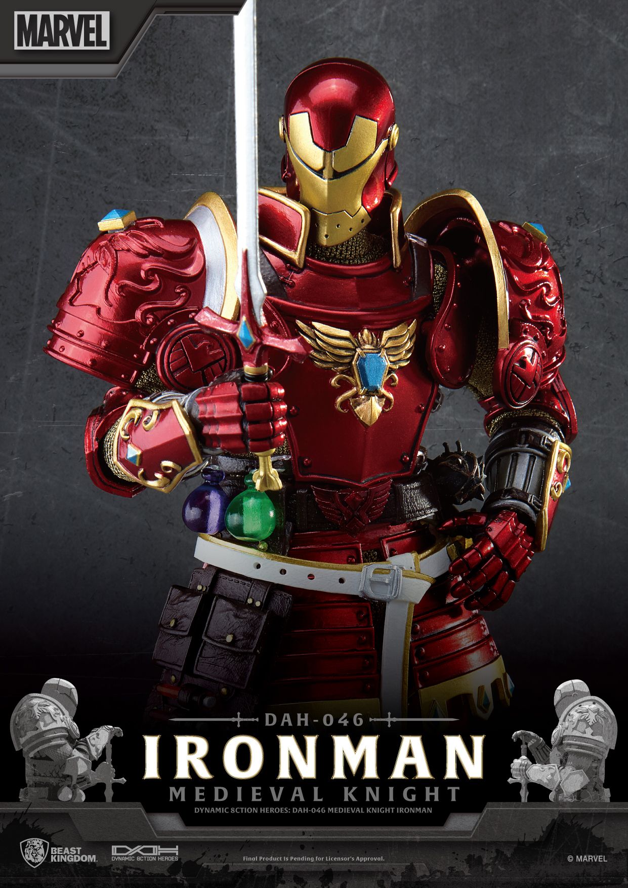 BEAST KINGDOM - MEDIEVAL KNIGHT IRON MAN DAH-046