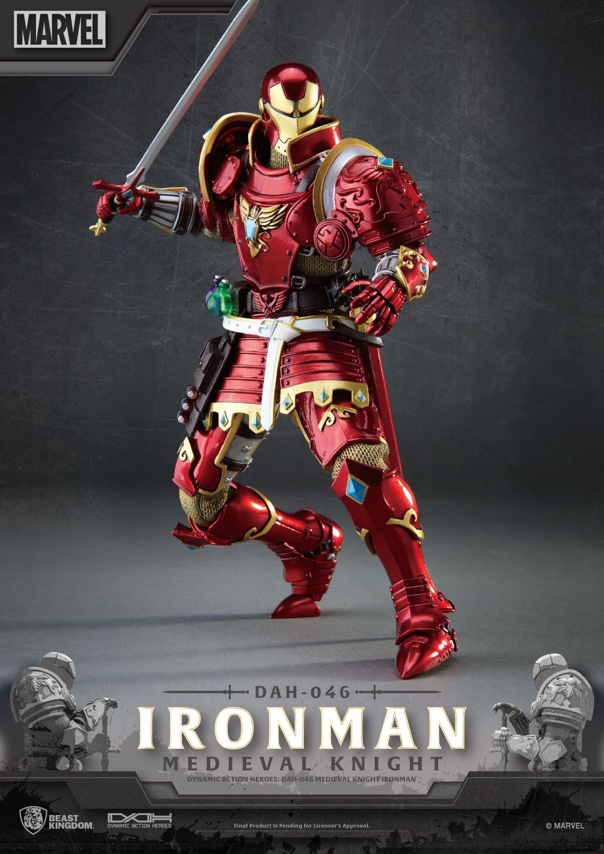 BEAST KINGDOM - MEDIEVAL KNIGHT IRON MAN DAH-046