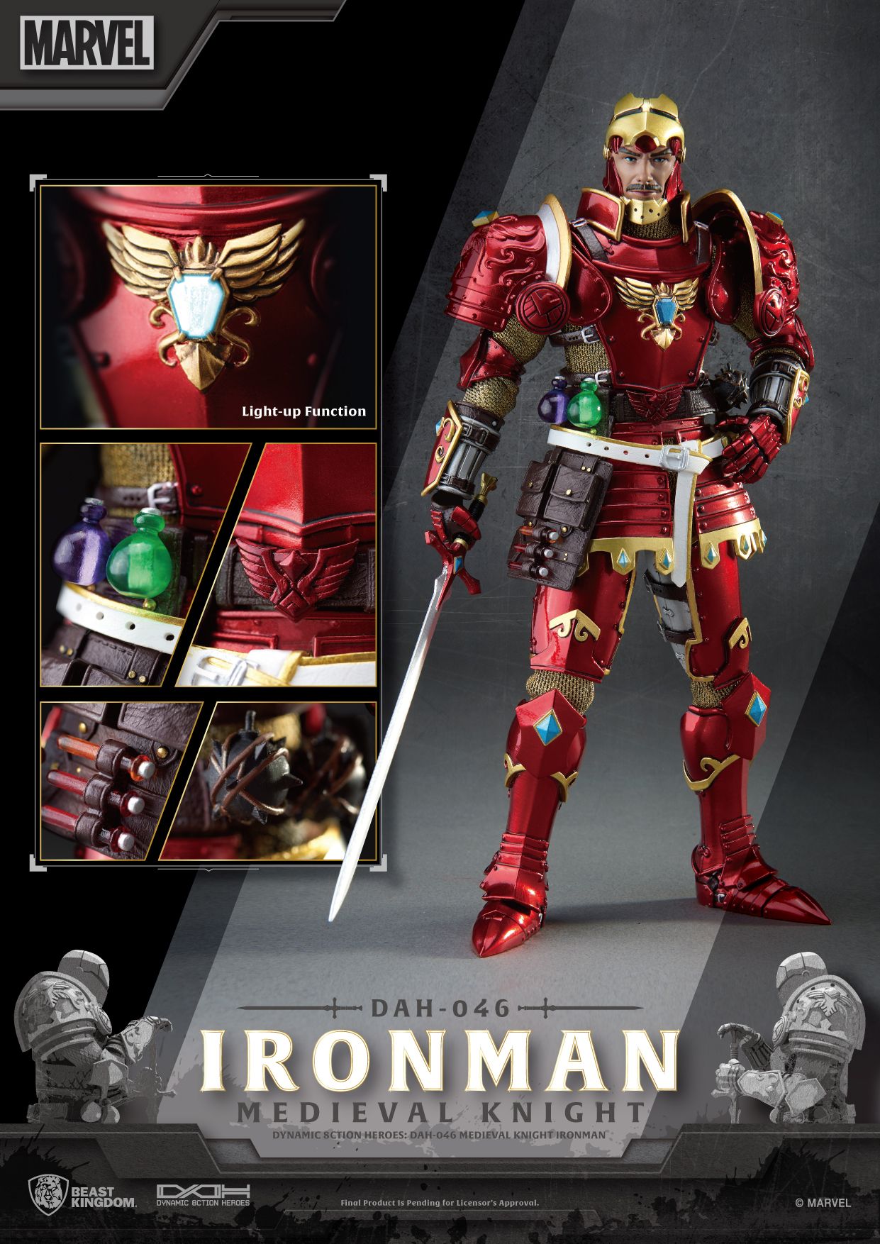 BEAST KINGDOM - MEDIEVAL KNIGHT IRON MAN DAH-046