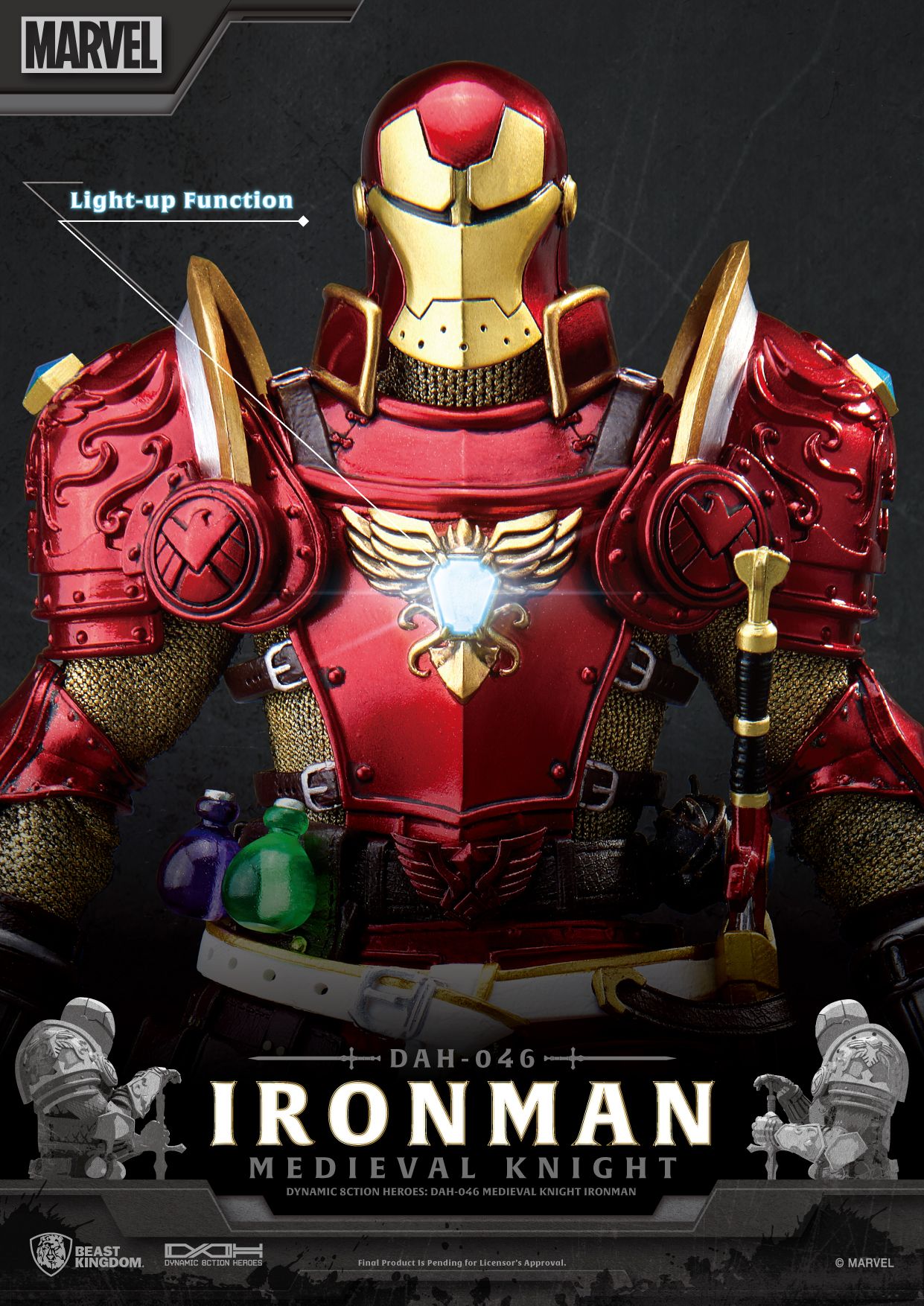 BEAST KINGDOM - MEDIEVAL KNIGHT IRON MAN DAH-046