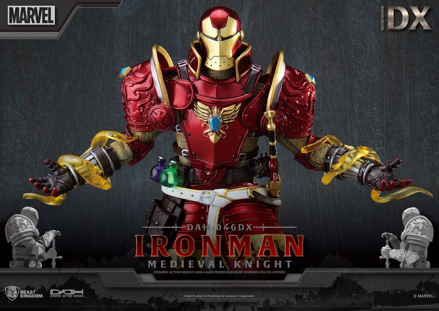 BEAST KINGDOM - MEDIEVAL KNIGHT IRON MAN DAH-046DX (DELUXE VER.)